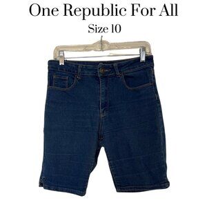 EUC One Republic For All ladies jeans shorts size 10 dark wash Style B10137M